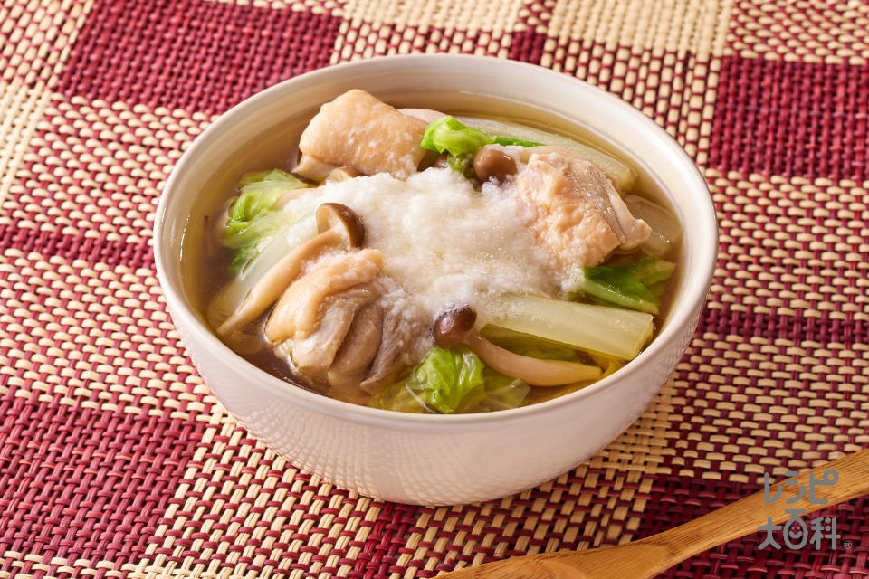鶏ももととろろのふわとろまんぷくスープ
